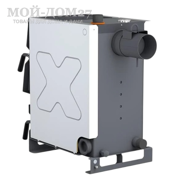 Твердотопливный котел ZOTA Master-X 32П | Мой-Дом27 | Мощность 32 кВт (отапливаемая площадь до 320 м2)
Котёл предназначен для работы на твёрдом топливе, имеет варочную плиту, с резьбовым фланцем для установки блока ТЭНов, рабочее давление в котле 3 кгс/см2.